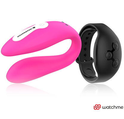 WEARWATCH - VIBRATEUR DOUBLE TECHNOLOGIE WATCHME FUCHSIA/AZABACHE - 7eme ciel