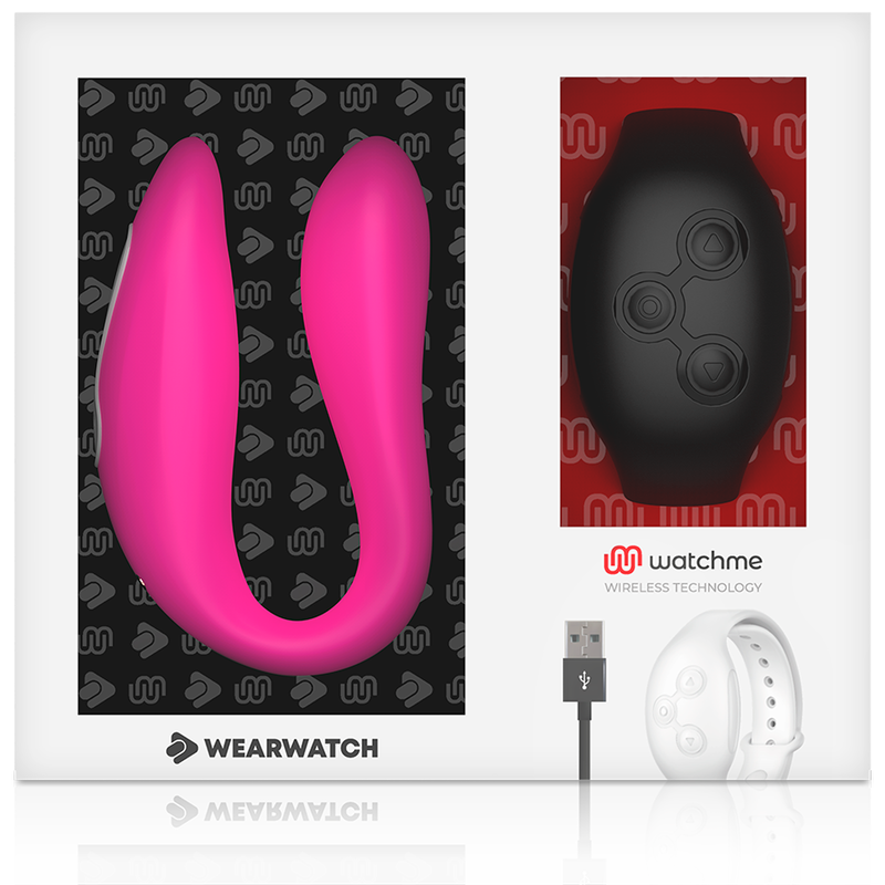WEARWATCH - VIBRATEUR DOUBLE TECHNOLOGIE WATCHME FUCHSIA/AZABACHE - 7eme ciel