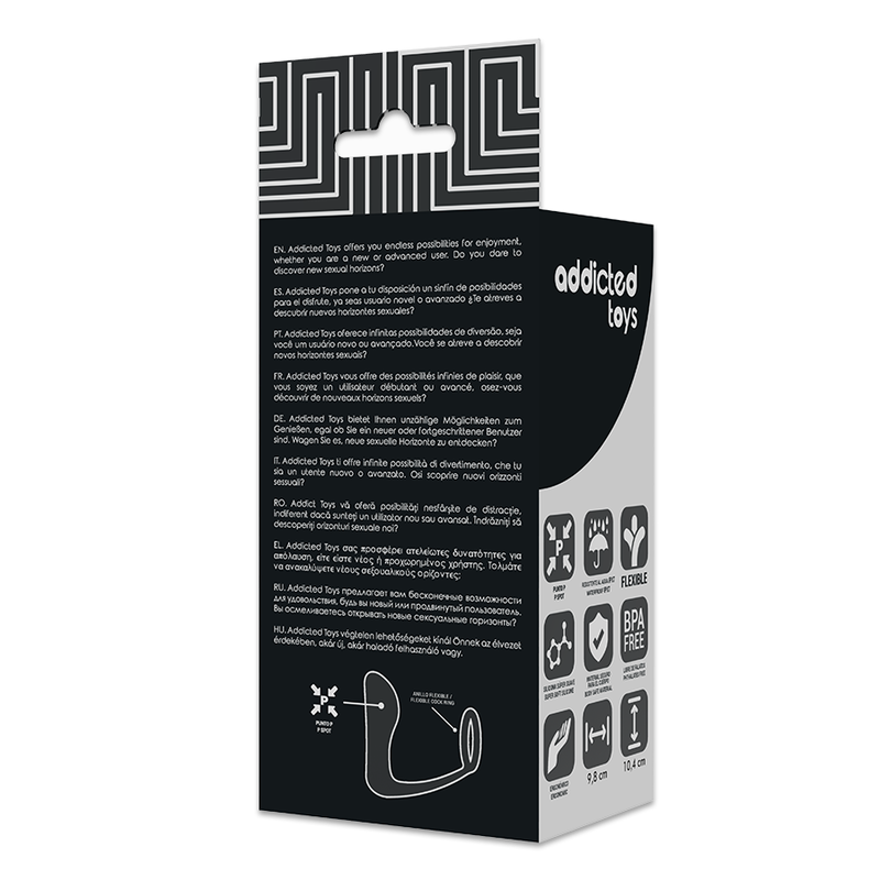 ADDICTED TOYS - PLUG ANAL AVEC ANNEAU EN SILICONE NOIR - 7eme ciel