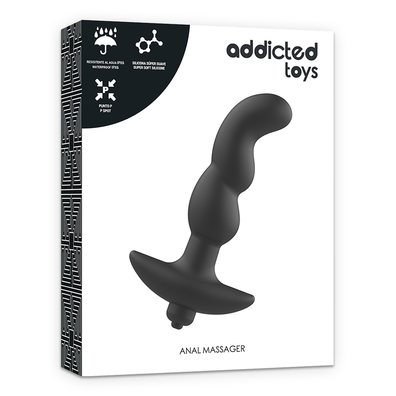 ADDICTED TOYS - MASSEUR ANAL AVEC VIBRATION NOIRE MODÈLE 2 - 7eme ciel