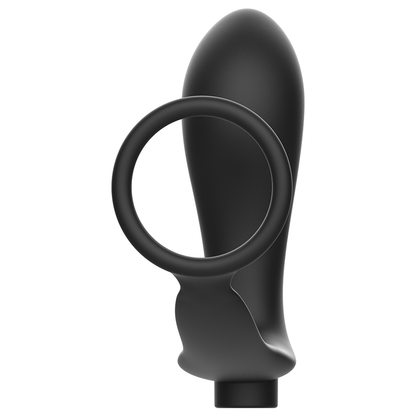 ADDICTED TOYS - ANNEAU PÉNIS AVEC TÉLÉCOMMANDE PLUG ANAL NOIR RECHARGEABLE - 7eme ciel