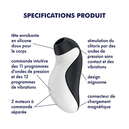 SATISFYER - STIMULATEUR + VIBRATION ORCA - 7eme ciel