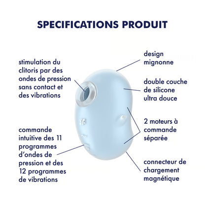 SATISFYER - CUTIE GHOST VIBRATEUR  POSER BLANC