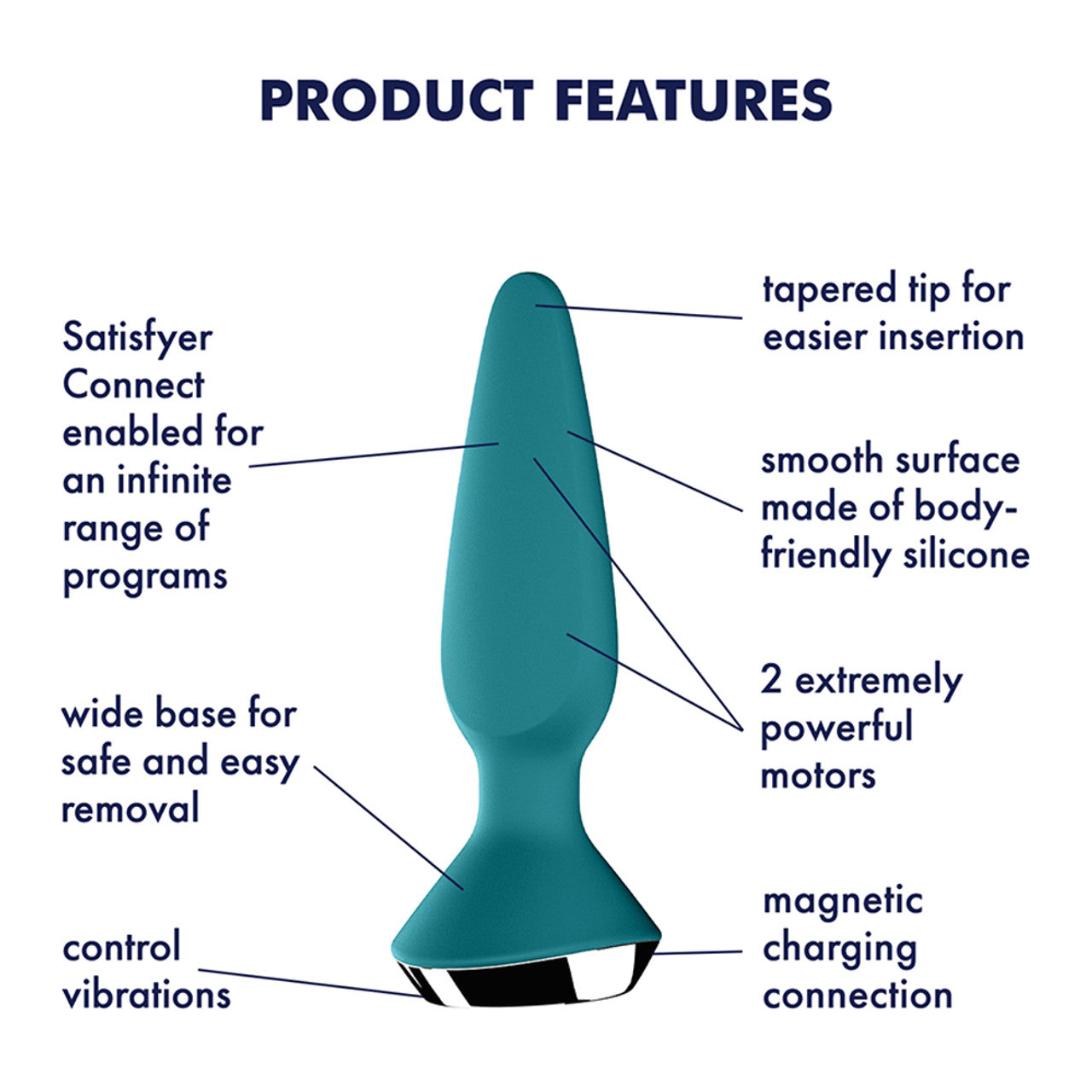 SATISFYER - VIBRATEUR PLUG ILICIOUS 1 PLUG VERT