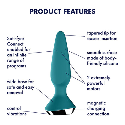 SATISFYER - VIBRATEUR PLUG ILICIOUS 1 PLUG VERT