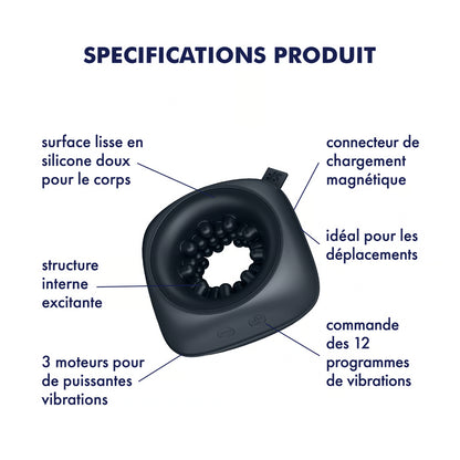 SATISFYER - RING STROKER MASTURBATEUR & VIBRATEUR