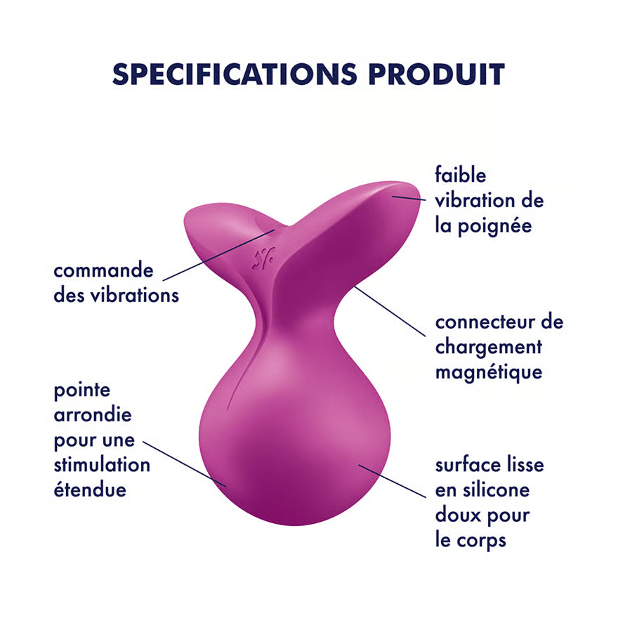 SATISFYER - VIBRATEUR  POSER VIVA LA VULVA 3 VIOLET - 7eme ciel