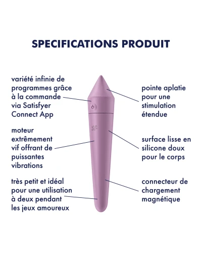 SATISFYER - ULTRA POWER BULLET 8 LILAS