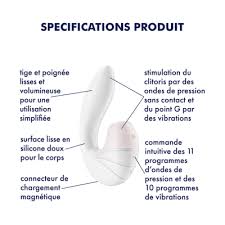 SATISFYER - SUPERNOVA AIR PULSE STIMULATEUR ET VIBRATION BLANC